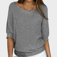 Liraya – Lockeres Stricktop in Grau