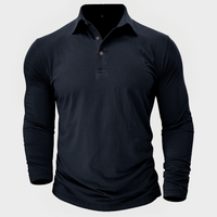 Loreno™ | Polo aus hochwertiger Baumwolle, frisch und bequem in Schwarz