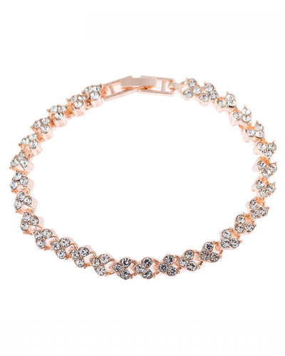 Katherine - funkelndes Tennisarmband mit Herz-Zirkonia-Steinen | glamouröse Armbänder Frauen