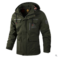 Herren Winterjacke | Kapuzenjacke Mit Taschen in Grün