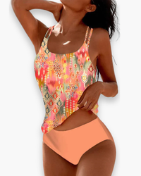 Damen Elegante Bademode | Komfortabel Bikini und Badeanzug in Orange