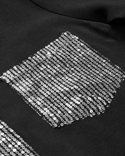 Ada | Legere Bluse mit Paillettenknöpfen