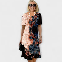 Barbara - Sommerblumenbrise Kleid in Pink
