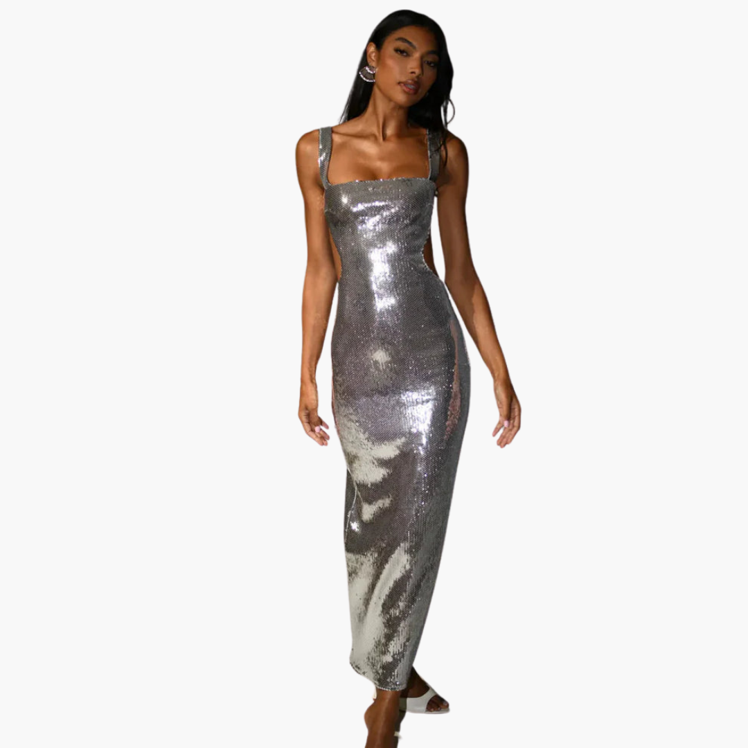 Abendkleid für Frauen - Glamouröses Pailletten Kleid