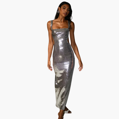 Abendkleid für Frauen - Glamouröses Pailletten Kleid