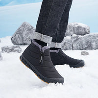 Wasserdichte knöchelhohe Schneestiefel für Männer - Jenkin in Schwarz