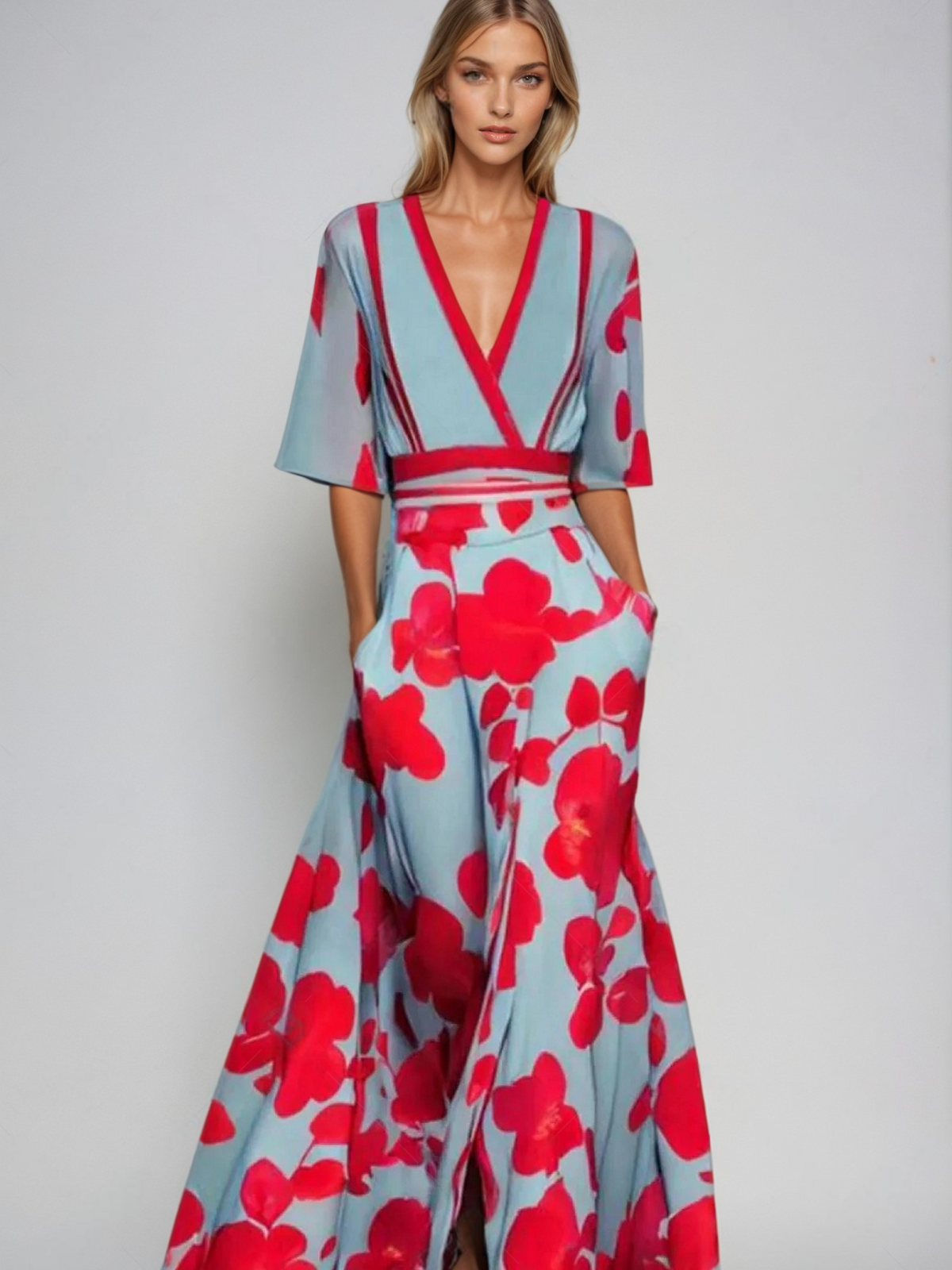 Elegantes Kleid mit modischen Ärmeln für besondere Anlässe