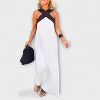 Delphine - Crossover Kleid in Weiß