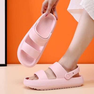 Yula - Orthopädische Sandalen | Comfort Plus Pantoletten mit Doppelriemen | Gepolsterte, lässige Slip-On-Sandalen