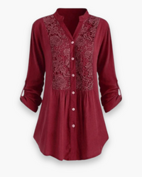 Damen Elegante Lange Bluse | Blusen in Rot