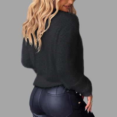 Mauren - Luxuriöser Flauschpullover mit Verziertem Kragen