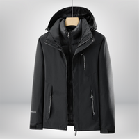 Damen Sportliche Skijacke | Winter Outdoorjacke in Schwarz