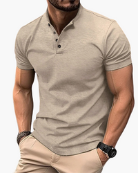 Herren Elegantes Polo Shirt | Zeitloses Poloshirt in Khaki