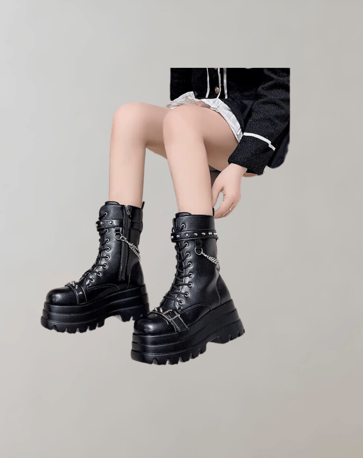 Laura -  Gothic Hohe Stiefel Punk Street Cosplay