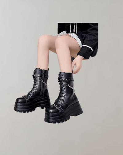 Laura -  Gothic Hohe Stiefel Punk Street Cosplay