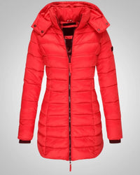 Jessica | Damen Winter Kapuze Daunenjacke in Rot