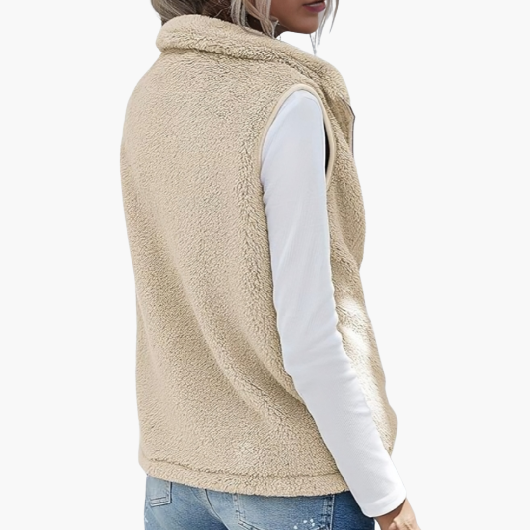 Damenweste mit Reißverschluss und Taschen