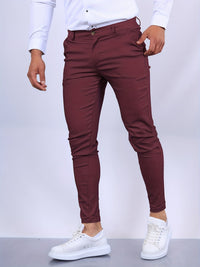 Herren Hose Slim Fit | Leicht Tragbar in Rot