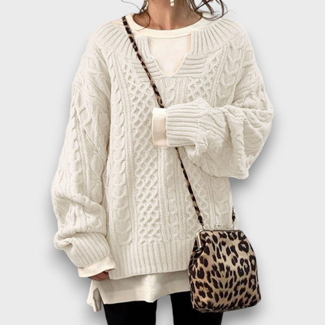 Marielle – Strickpullover mit V-Ausschnitt