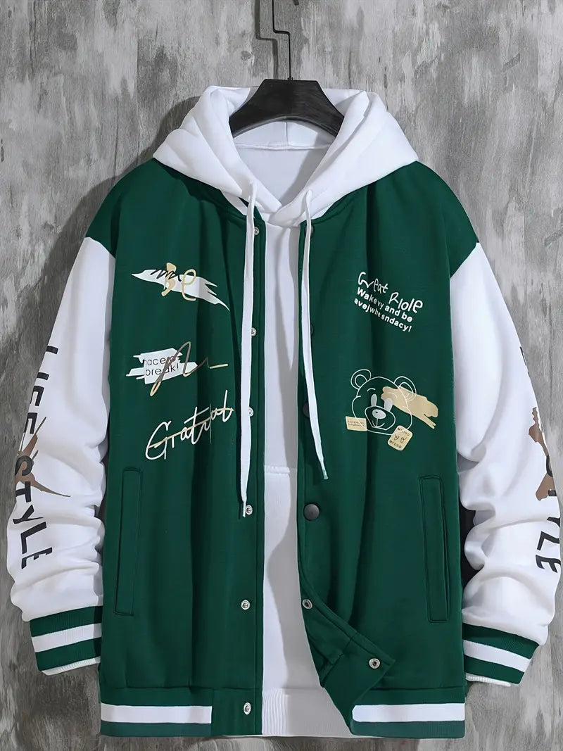 Baseballjacke mit Kapuze für Herren