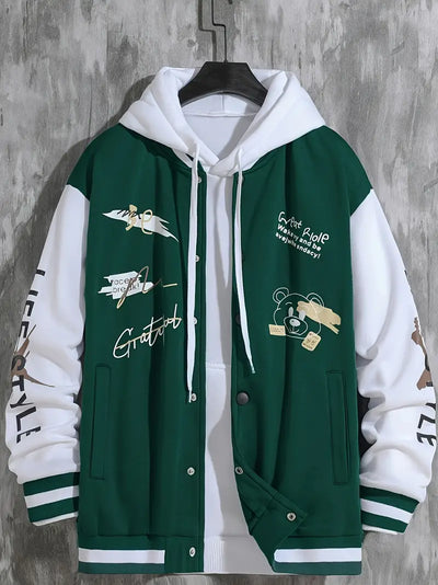 Baseballjacke mit Kapuze für Herren