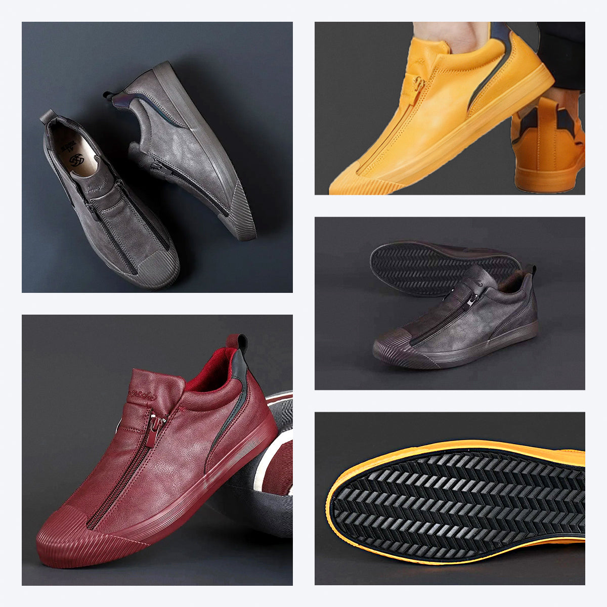 Herren Sneakers mit Reißverschluss und Komfort – Noah