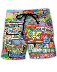 Herren Trendige Graffiti Badeshorts | Bequem und Schnell Trocknend in Mehrfarbig