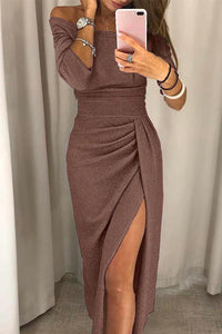 Zorine™ | Elegantes, schulterfreies Sommerkleid für modebewusste Frauen in Braun
