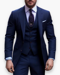 Herren Anzug 3-teilig Slim Fit | Klassisch & Elegant für Hochzeitsgäste in Königsblau