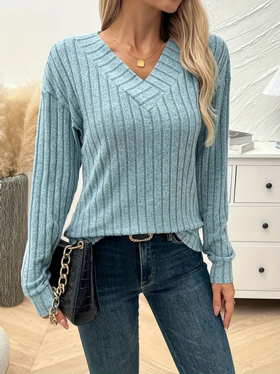 PIT STRIP V-NECK LANGARMPULLOVER | MODERNER STIL, KOMFORTABEL, VIELSEITIG