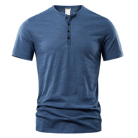 Herren Casual T-Shirt | Kurzärmeliges Basic Oberteil in Blau