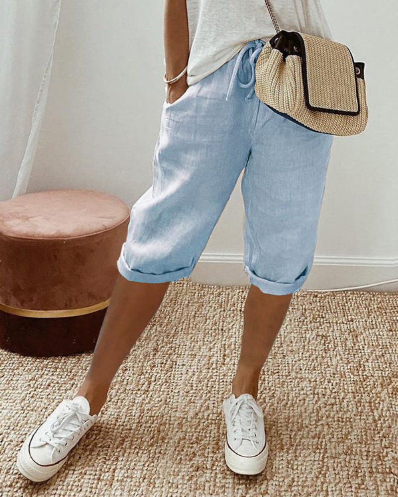 Damen Bequeme Kordelzug Shorts | Kurze Hosen Damen