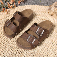 Abigail | Gepolstert Riemchen Sandalen in Kaffeebraun