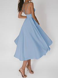Glamouröses Ärmelloses Pailletten-Kleid für Damen mit Federn in Blau