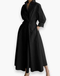 Damen Elegantes Sommerkleid | Perfekte Passform Maxi Dress in Schwarz