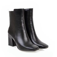 Elegante Stiefeletten mit hohem Absatz in Schwarz