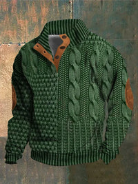 Basil™ – 3D-Print Pullover mit Muster in Grün