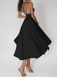 Glamouröses Ärmelloses Pailletten-Kleid für Damen mit Federn in Schwarz