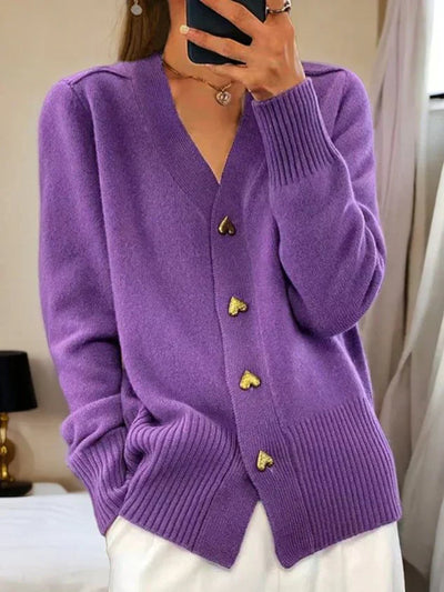 Cardigan mit Knopfleiste – Gemütlicher Charme mit Weiblicher Eleganz