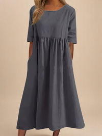 Linnea | Leichtes Baumwollkleid in Grau