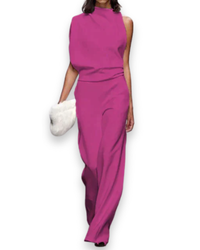 Damen Eleganter Jumpsuit | Festlich Sommer in Rosa