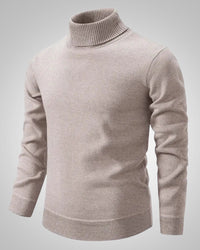 Bernd | Herren Klassischer Rollkragenpullover in Hellbraun