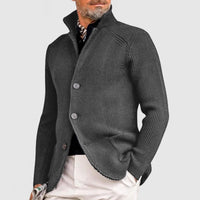 Strickjacke Herren Mit Knöpfen | Elegantes Taschen-Design in Grau