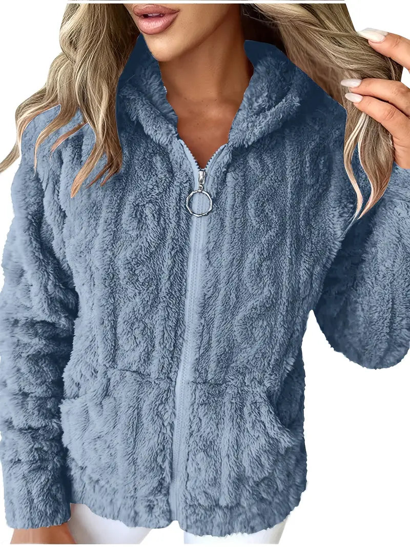 GAELLE | Langarm Kapuzenpullover Mit Reißverschluss