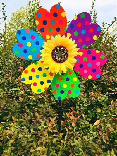 Suncharm™ Bunter Sonnenblumen-Windmühle
