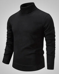 Bernd | Herren Klassischer Rollkragenpullover in Schwarz