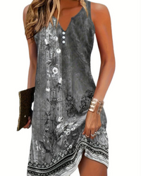 Damen Elegantes Ärmelloses Kleid | Mini in Grau
