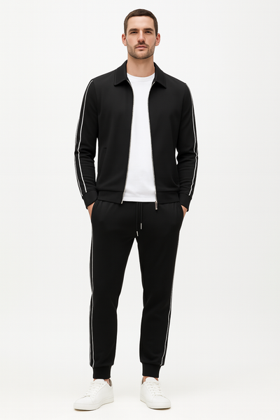 Claudix | Stretch Schwarzes Sport-Set