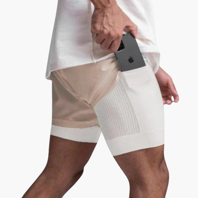 Herren Fitness Shorts mit Innenshorts für Sommertraining