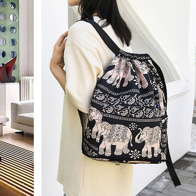 Kompakter Falt-Rucksack | Wasserdichter, geräumiger Rucksack mit praktischem Kordelzug